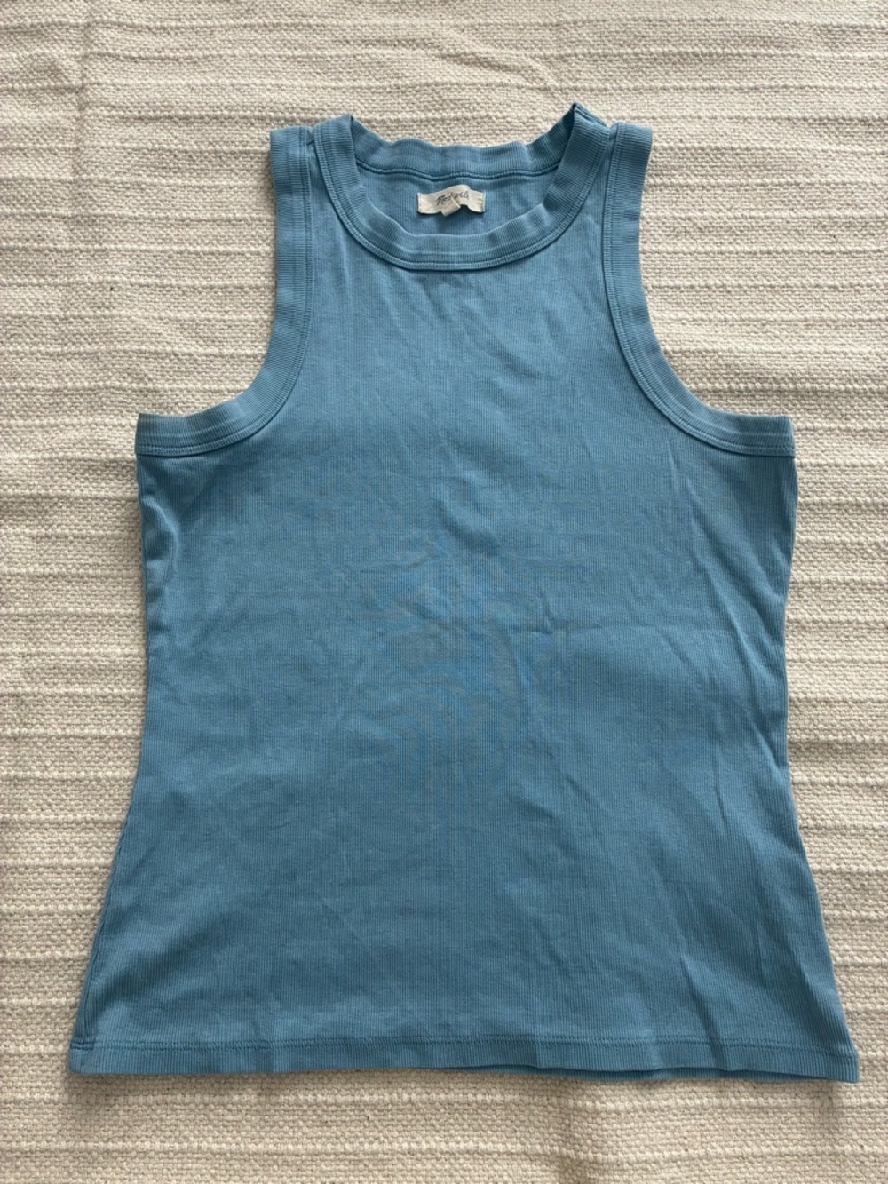 Madewell Sky Blue Ribbed Tank Top